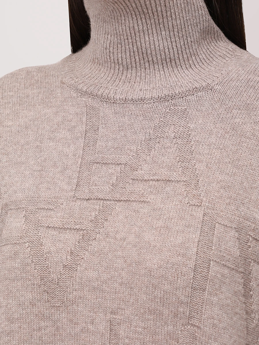 Свитер из шерсти и кашемира FREE AGE W25.SW089.2030.130 Коричневый  Фото 5