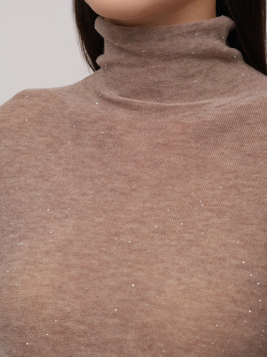 Водолазка шерстяная FREE AGE W25.SW036P.2010.102 Коричневый  Фото 5