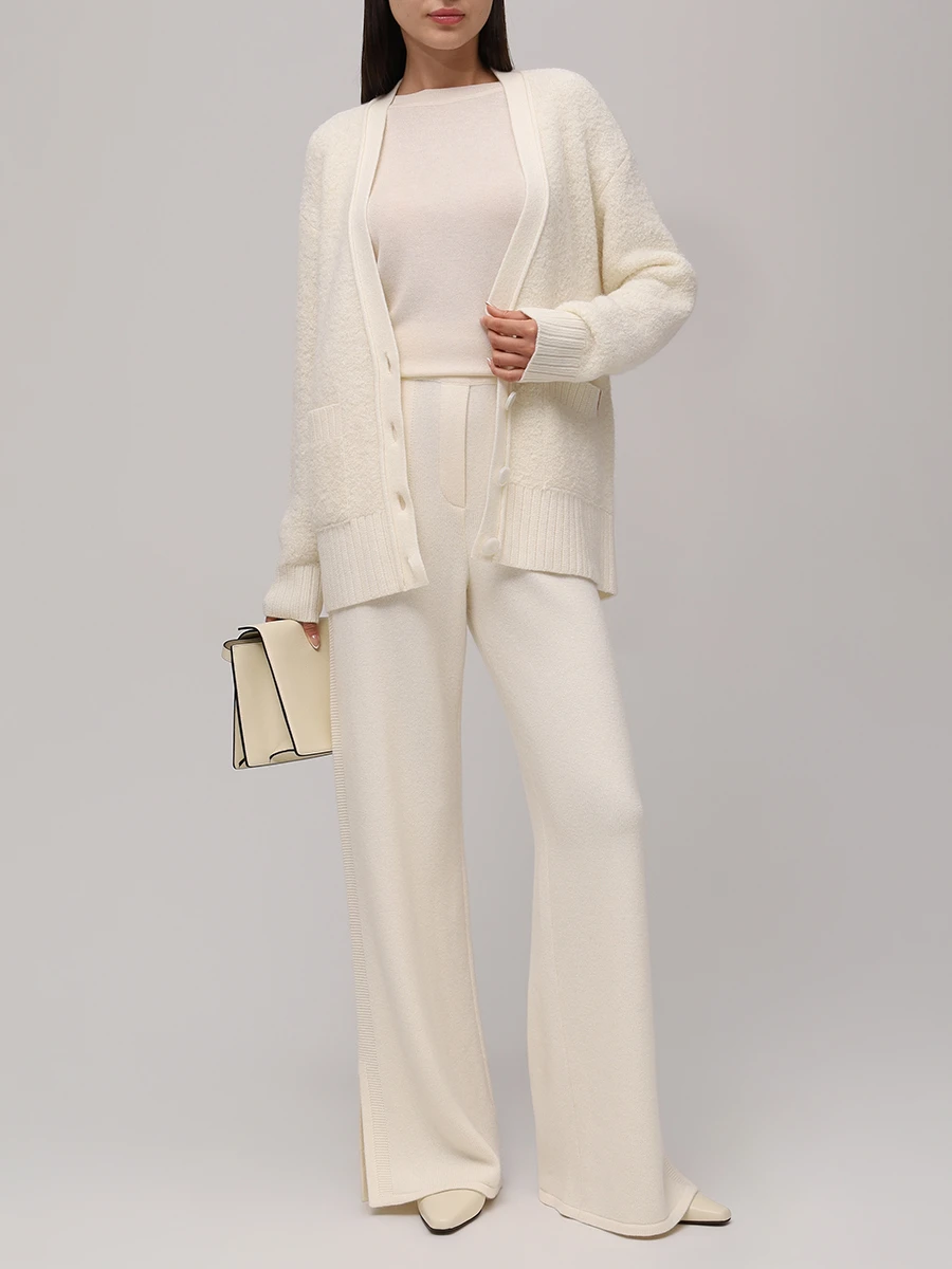 Брюки кашемировые FREE AGE W25.PT118.3004.101 Кремовый  Фото 2