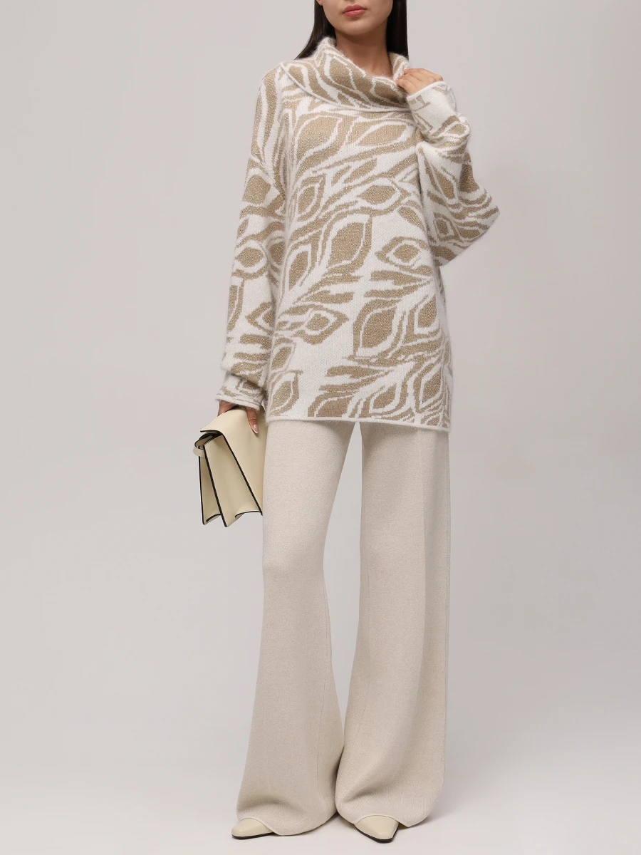 Джемпер из ангоры FREE AGE W26.SW100M.4819.101 Бежевый  Фото 2