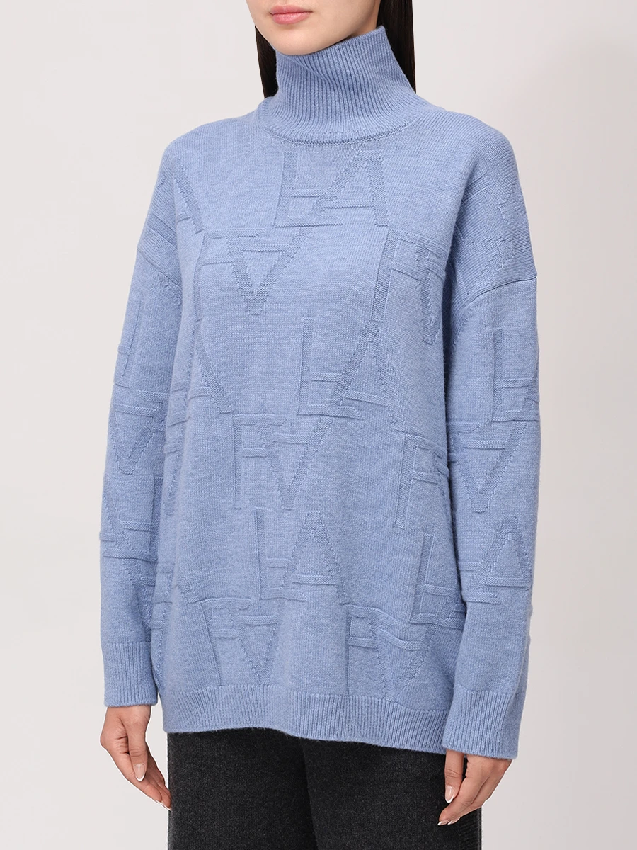 Свитер из шерсти и кашемира FREE AGE W26.SW089.2030.401 Голубой  Фото 4