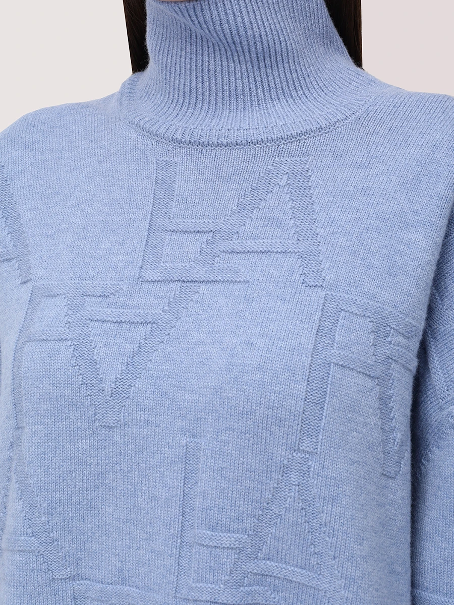 Свитер из шерсти и кашемира FREE AGE W26.SW089.2030.401 Голубой  Фото 5