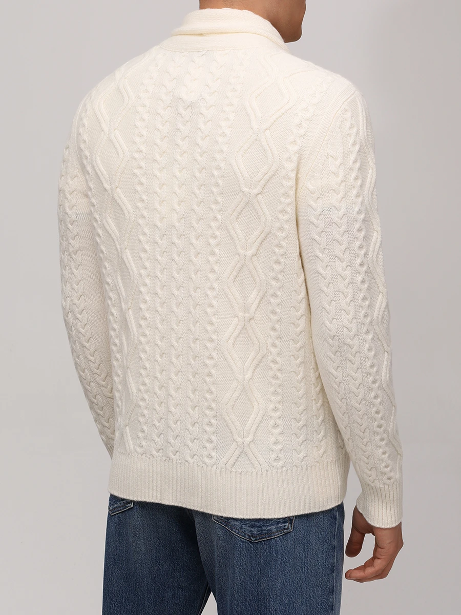 Кардиган кашемировый ORGANIC cme23-031 Молочный Белый  Фото 3