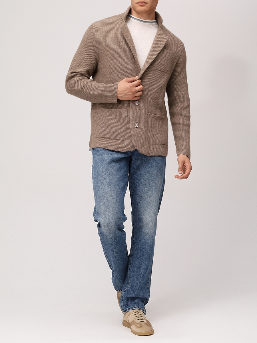 Кардиган кашемировый ORGANIC cme23-021 Коричневый  Фото 2