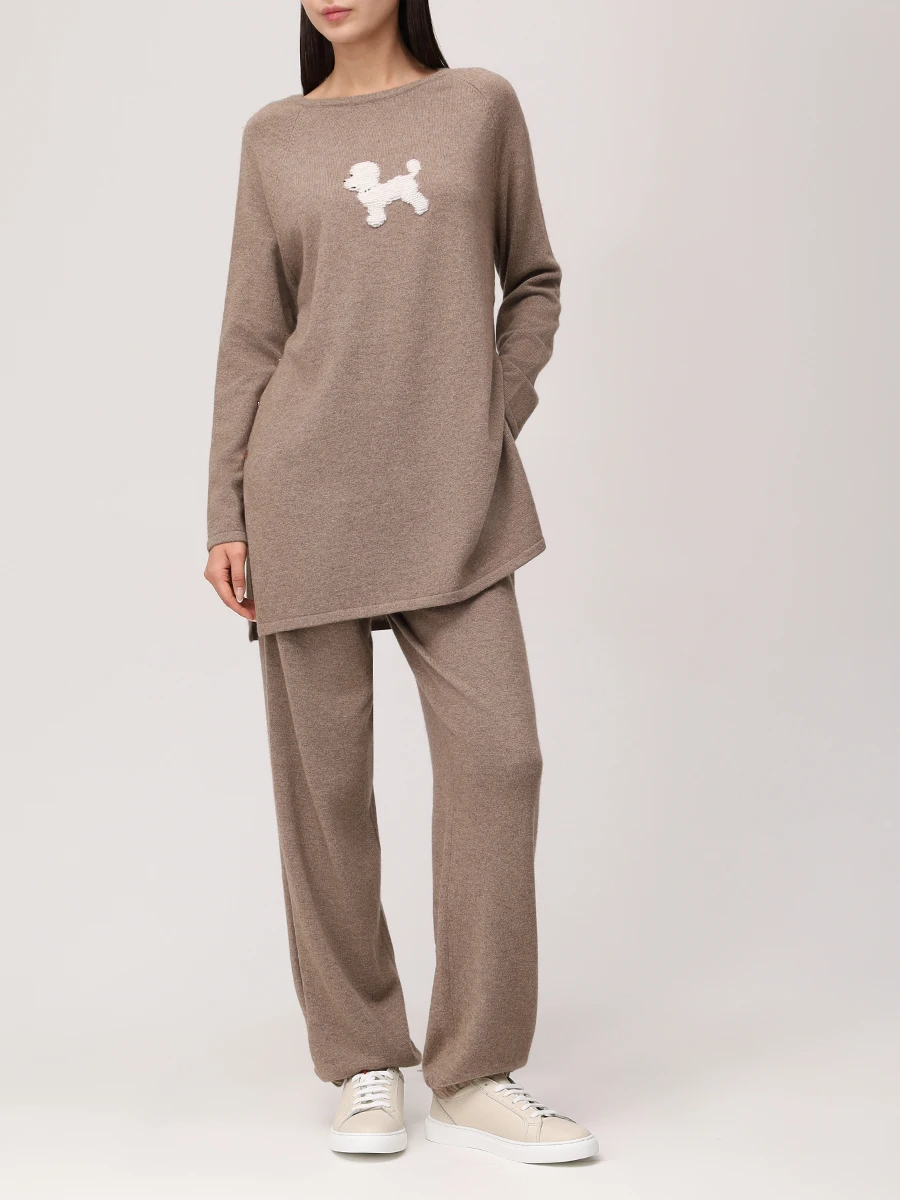 Джемпер кашемировый ORGANIC cwj23-040 Коричневый  Фото 2