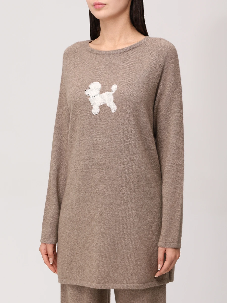 Джемпер кашемировый ORGANIC cwj23-040 Коричневый  Фото 6