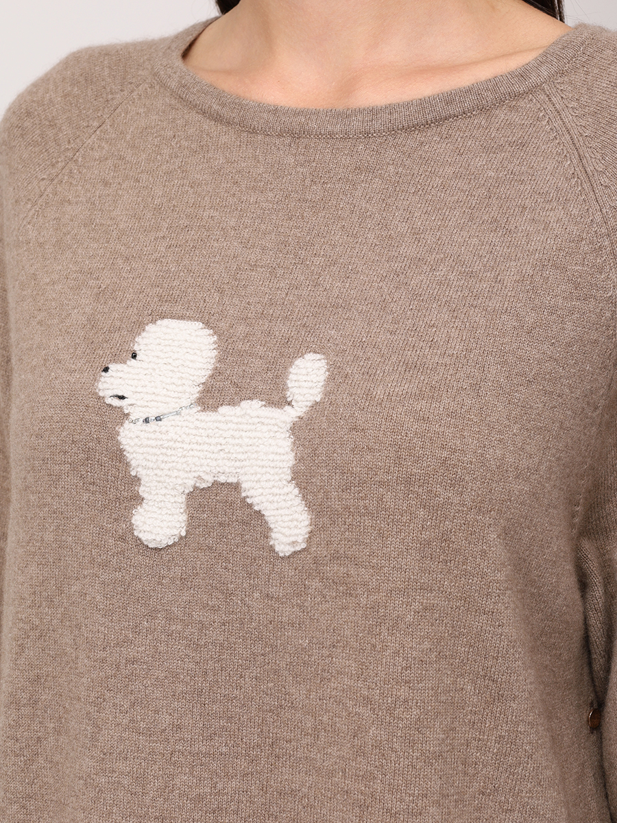 Джемпер кашемировый ORGANIC cwj23-040 Коричневый  Фото 4