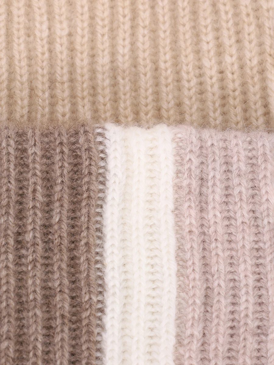 Шапка кашемировая ORGANIC cwp23-005 Меланж Коричневый  Фото 3