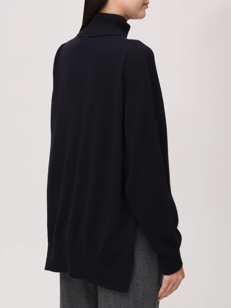 Свитер кашемировый LORENA ANTONIAZZI A25134DM24A_1175 598 Темно- Синий  Фото 3