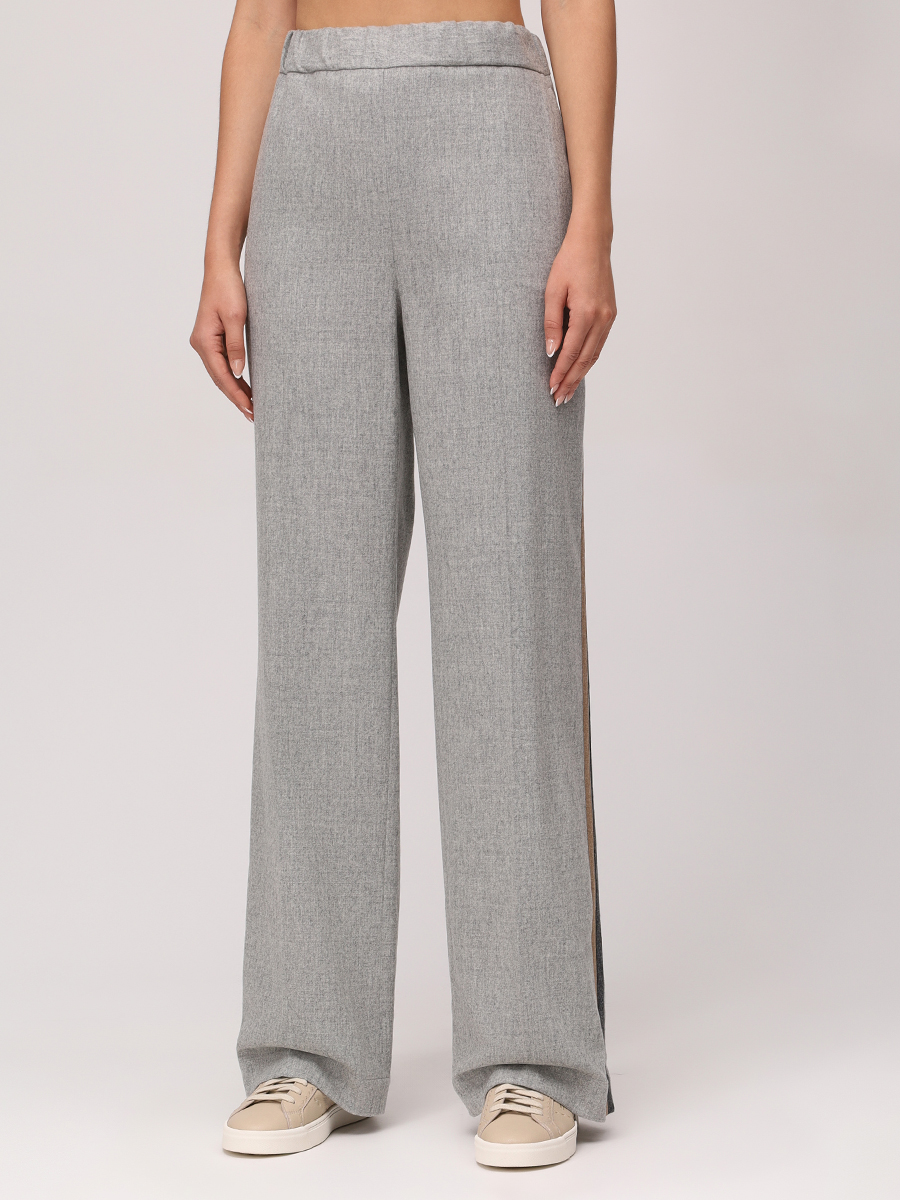 Брюки шерстяные LORENA ANTONIAZZI A2555PA23A_4010 920 Серый  Фото 4