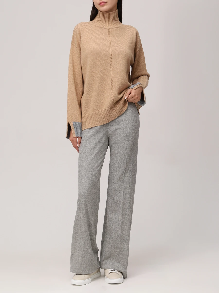 Брюки шерстяные LORENA ANTONIAZZI A2555PA23A_4010 920 Серый  Фото 6