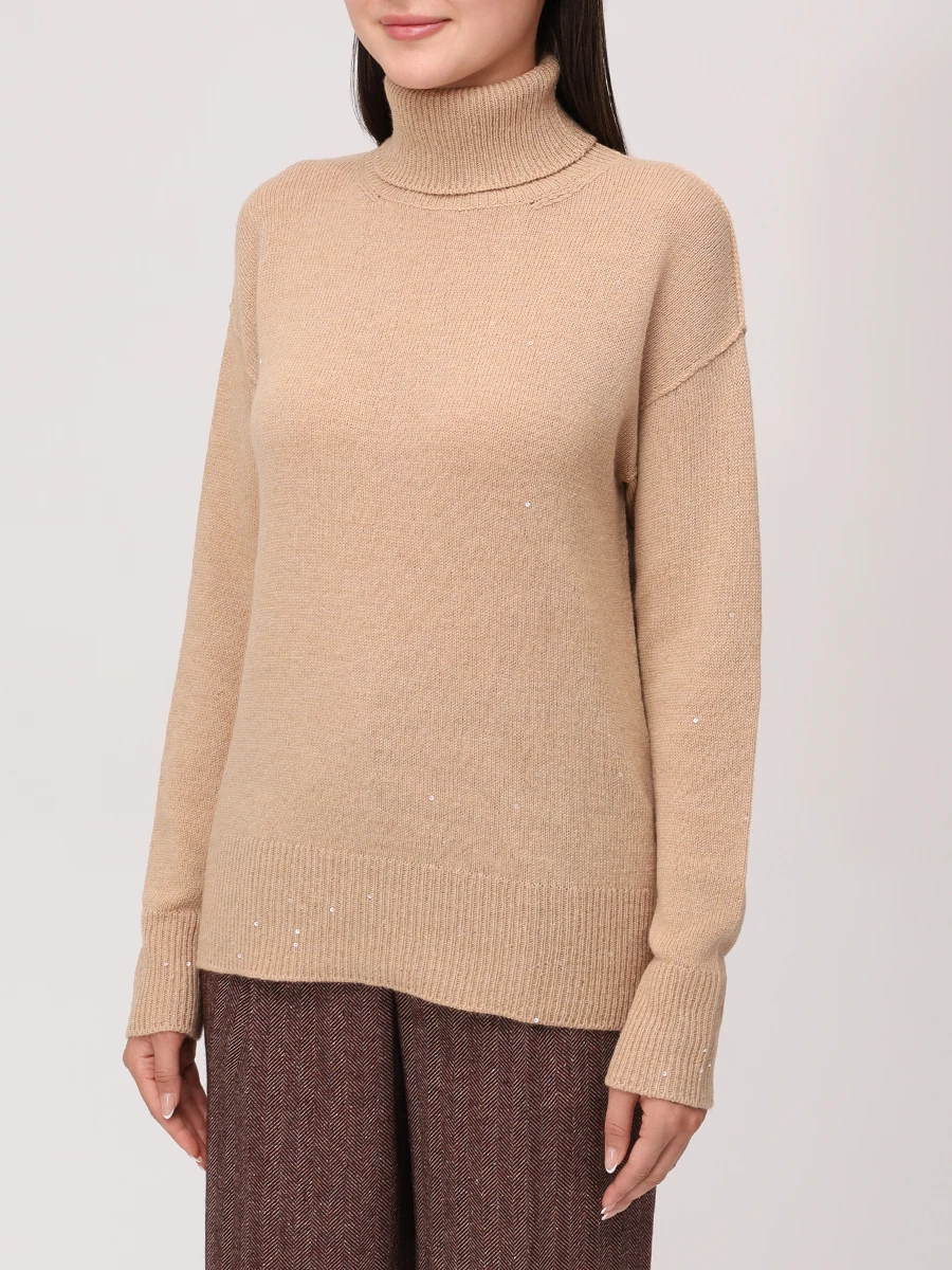 Свитер шерстяной LORENA ANTONIAZZI A25131DM17A_2989 236 Бежевый  Фото 4