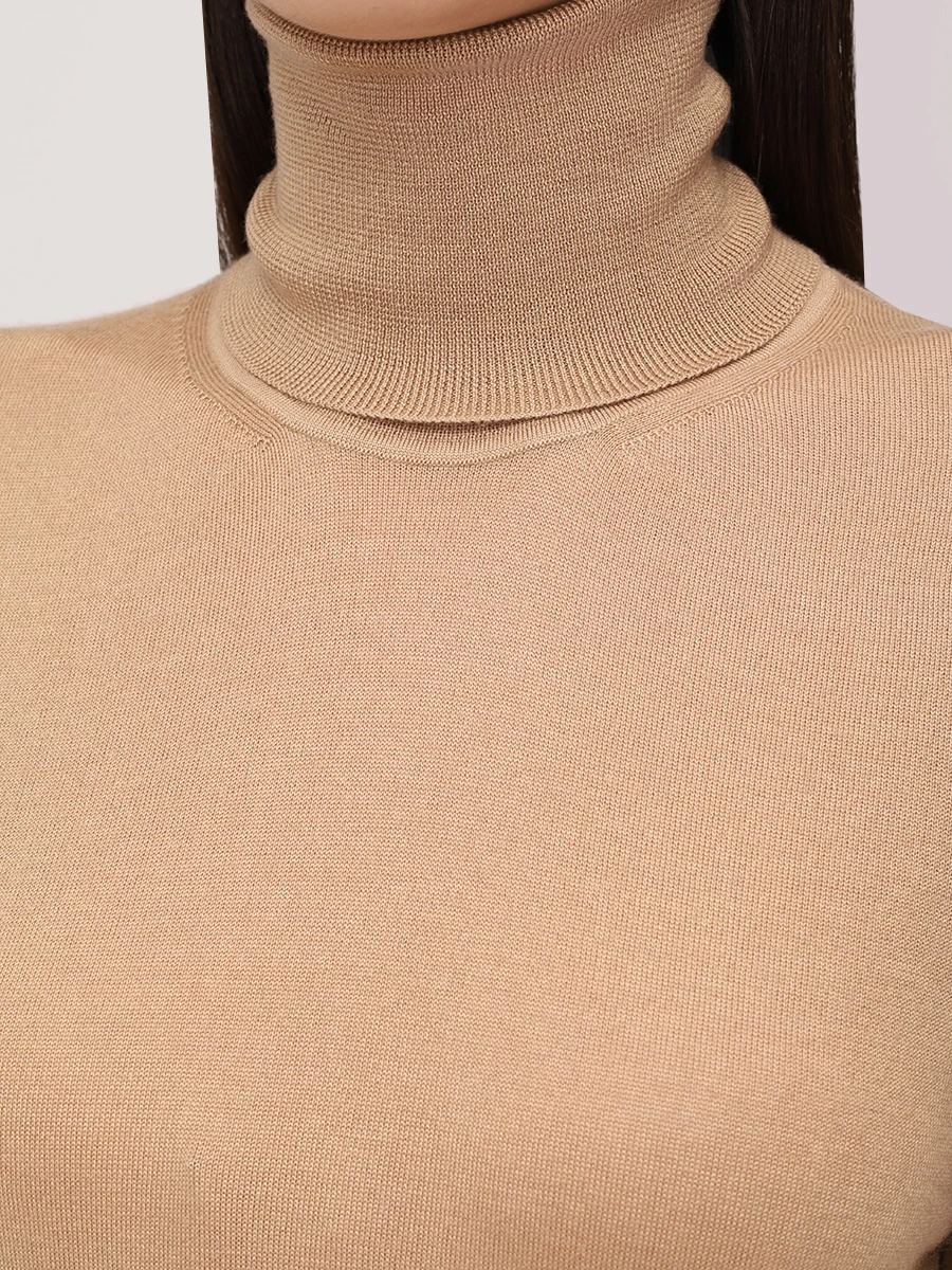 Водолазка из кашемира и шелка LORENA ANTONIAZZI A25110DM71B/380 236 Бежевый  Фото 5