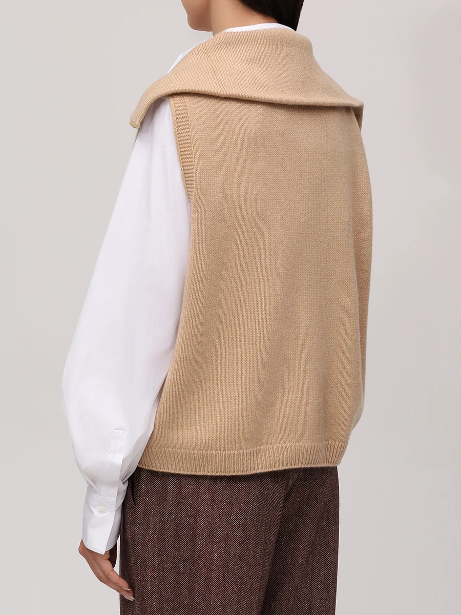 

Жилет кашемировый, Бежевый, A25134MJ26B_1175 236