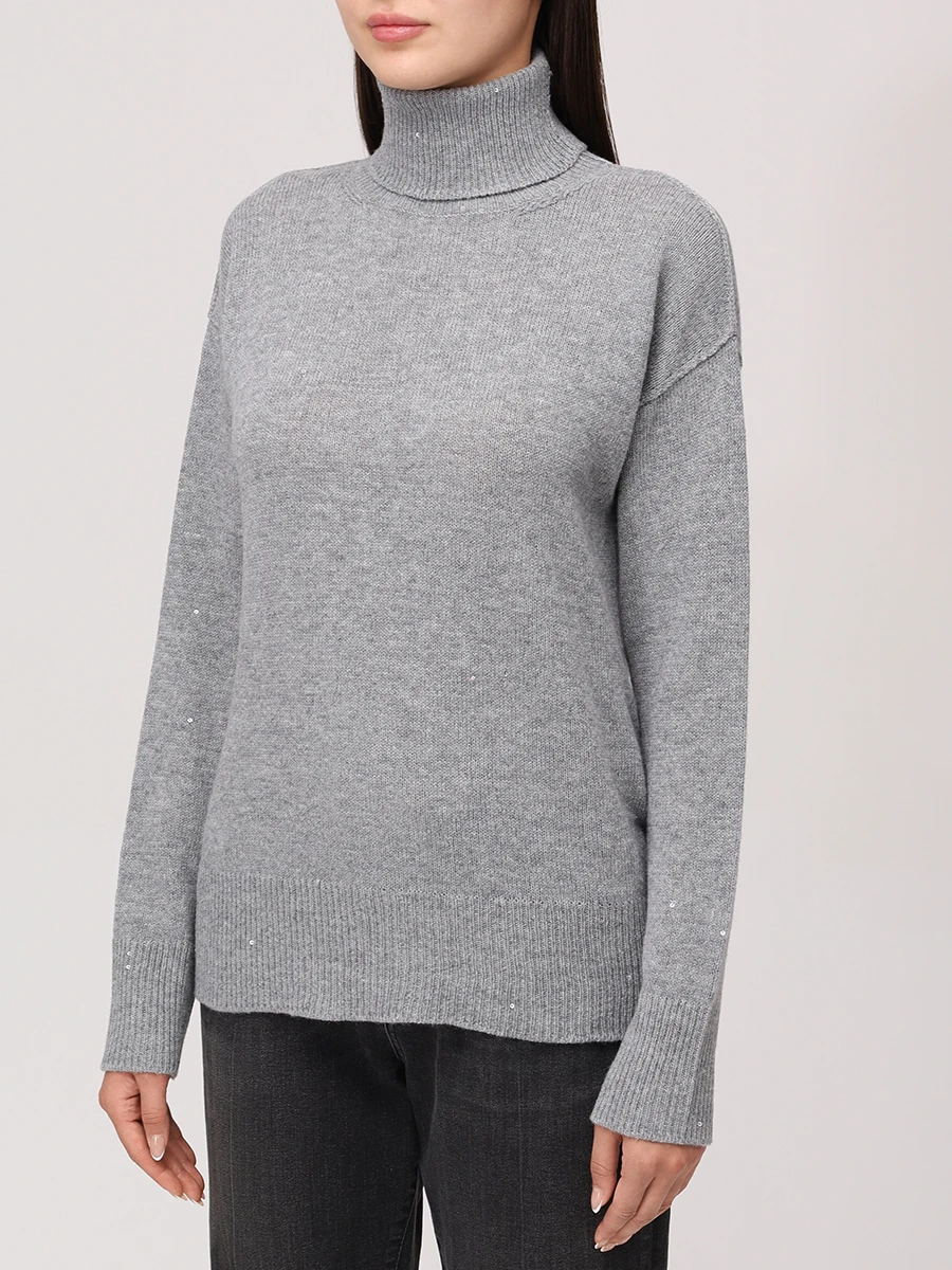 Свитер шерстяной LORENA ANTONIAZZI A25131DM17A_2989 940 Серый  Фото 4