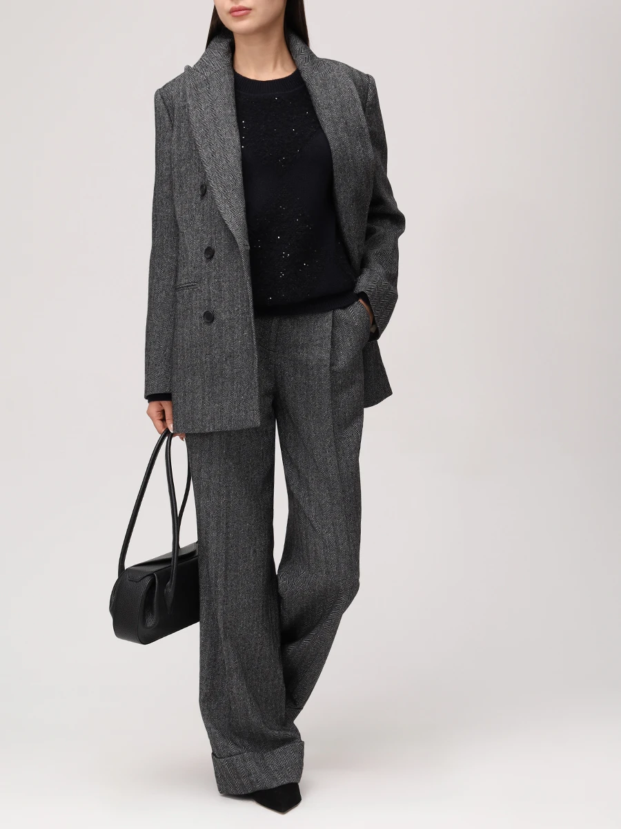 Джемпер шерстяной LORENA ANTONIAZZI A25151GM22A_2988 2512 Черный  Фото 2