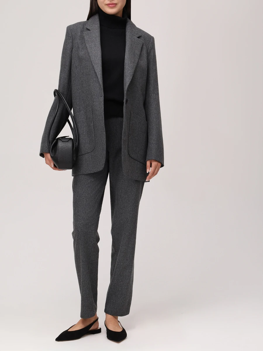 Свитер кашемировый LORENA ANTONIAZZI A25134DM24A_1175 999 Черный  Фото 2