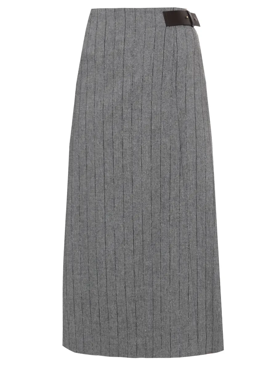 Юбка в полоску LORENA ANTONIAZZI A2538GO33B_5012 1220 Серый 