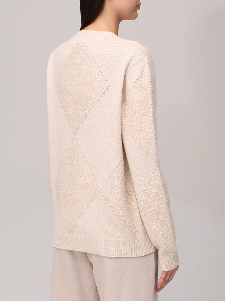 Джемпер шерстяной LORENA ANTONIAZZI A25151GM22A_2988 2510 Бежевый  Фото 3