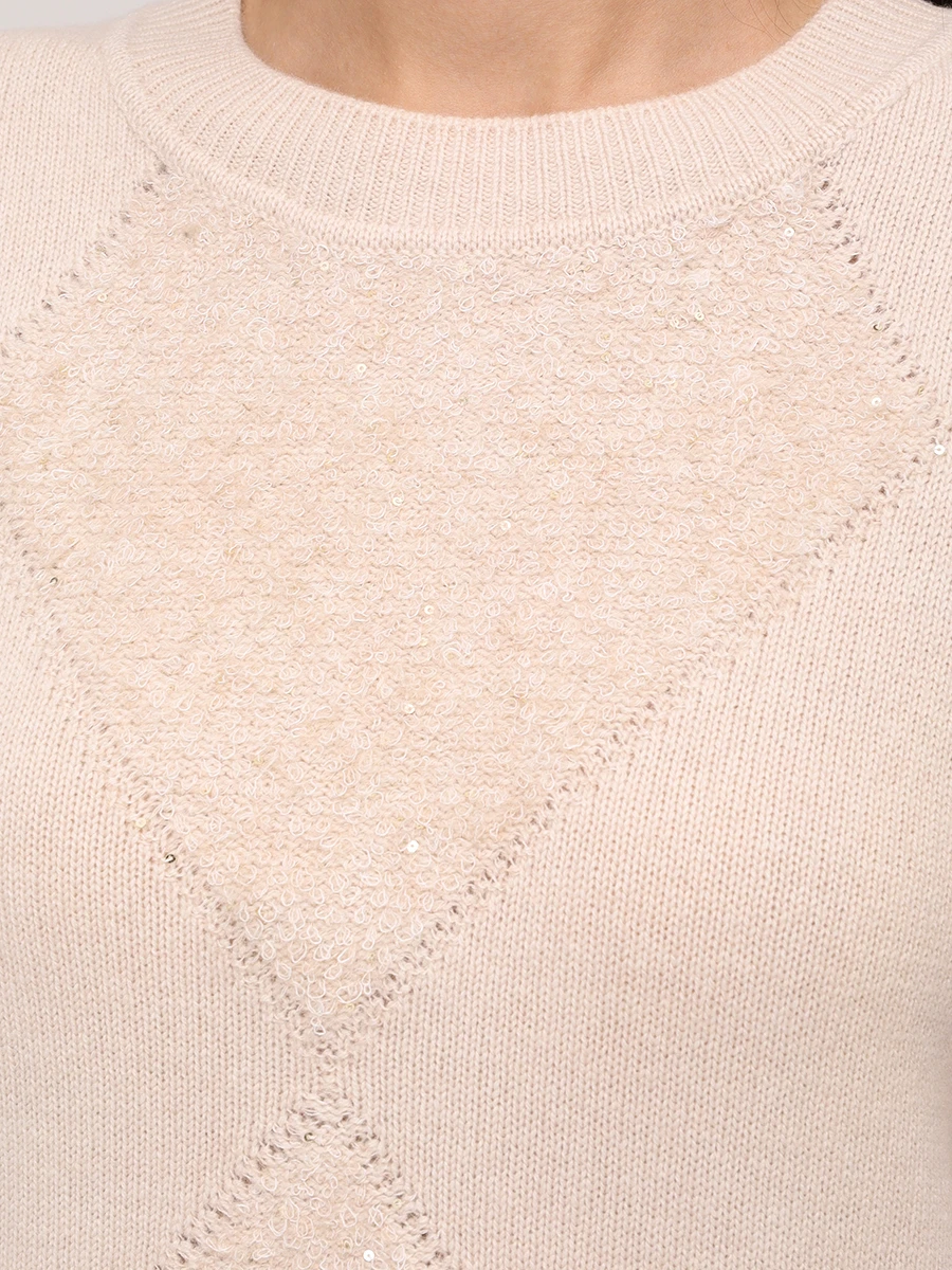 Джемпер шерстяной LORENA ANTONIAZZI A25151GM22A_2988 2510 Бежевый  Фото 5