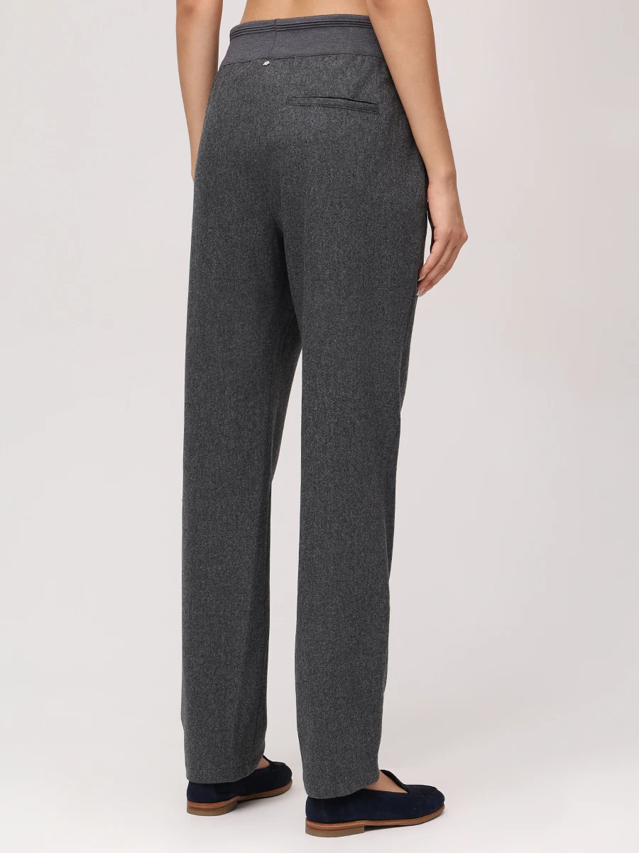 Брюки шерстяные LORENA ANTONIAZZI A2555PA80Q_4010 997 Темно- Серый  Фото 3