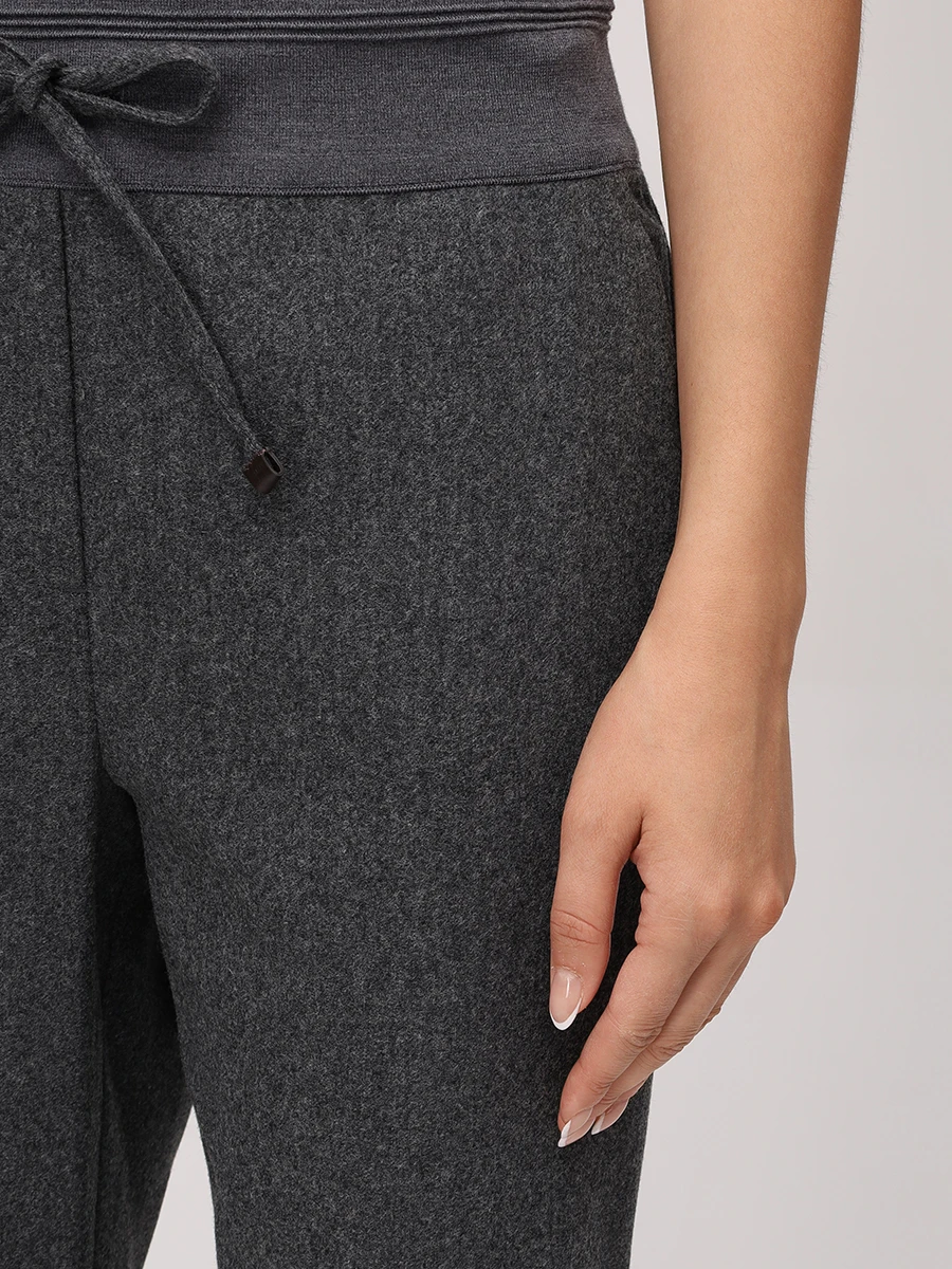 Брюки шерстяные LORENA ANTONIAZZI A2555PA80Q_4010 997 Темно- Серый  Фото 5