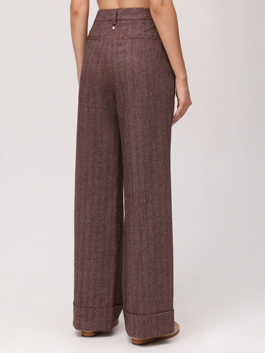 Брюки шерстяные LORENA ANTONIAZZI A2544PA30B_5044 1111 Бордовый  Фото 3