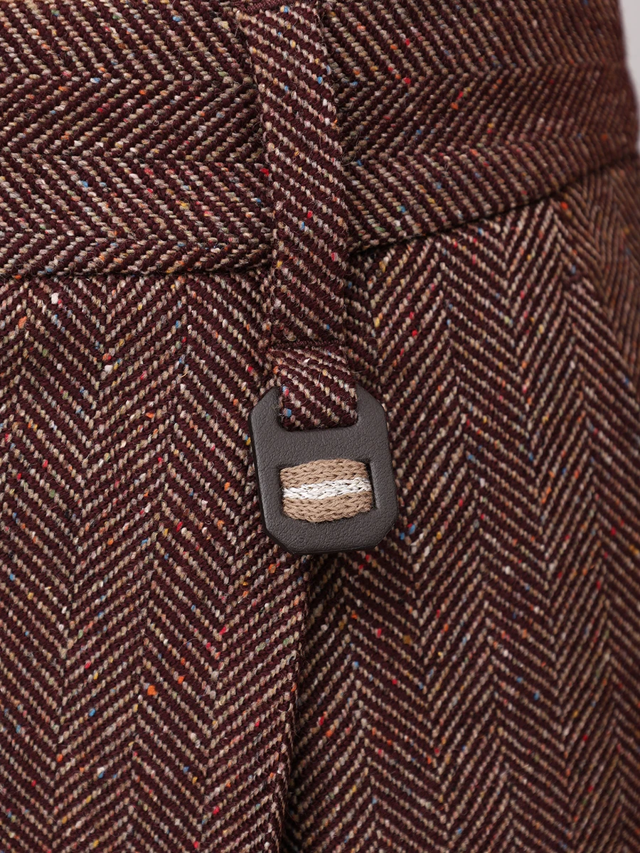 Брюки шерстяные LORENA ANTONIAZZI A2544PA30B_5044 1111 Бордовый  Фото 6