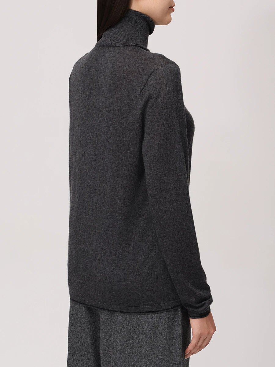 Водолазка из кашемира и шелка LORENA ANTONIAZZI A25110DM71B/380 997 Темно- Серый  Фото 3