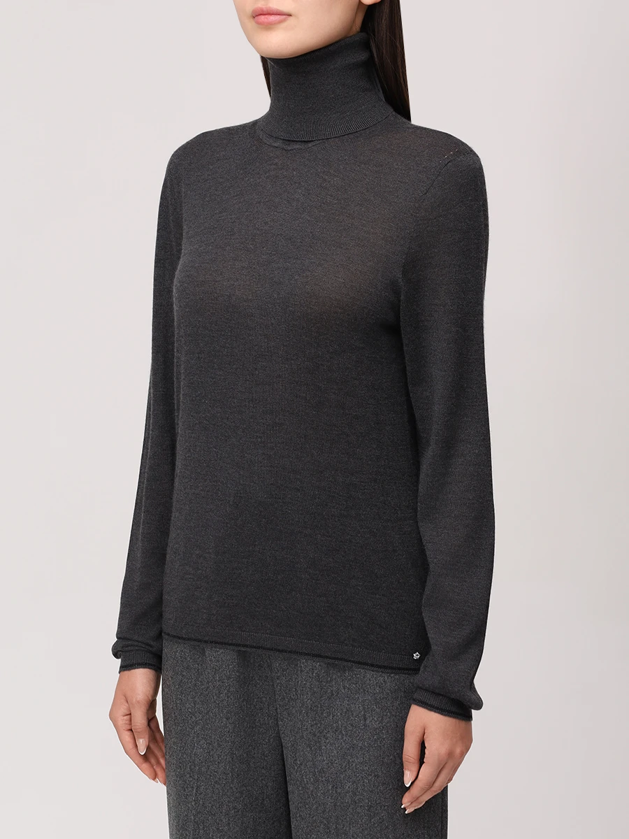 Водолазка из кашемира и шелка LORENA ANTONIAZZI A25110DM71B/380 997 Темно- Серый  Фото 4
