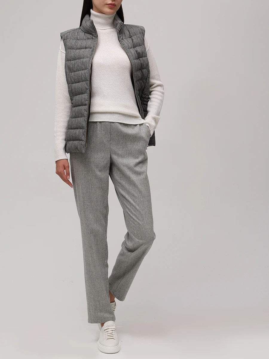 Брюки шерстяные LORENA ANTONIAZZI A2555PA80Q_4010 920 Серый  Фото 2