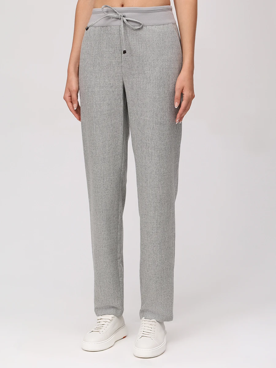 Брюки шерстяные LORENA ANTONIAZZI A2555PA80Q_4010 920 Серый  Фото 4