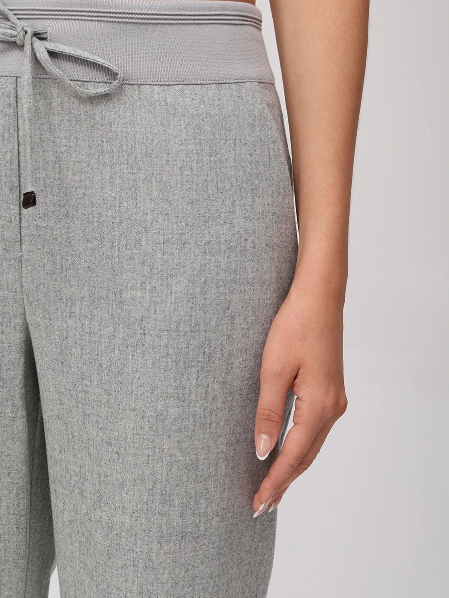 Брюки шерстяные LORENA ANTONIAZZI A2555PA80Q_4010 920 Серый  Фото 5