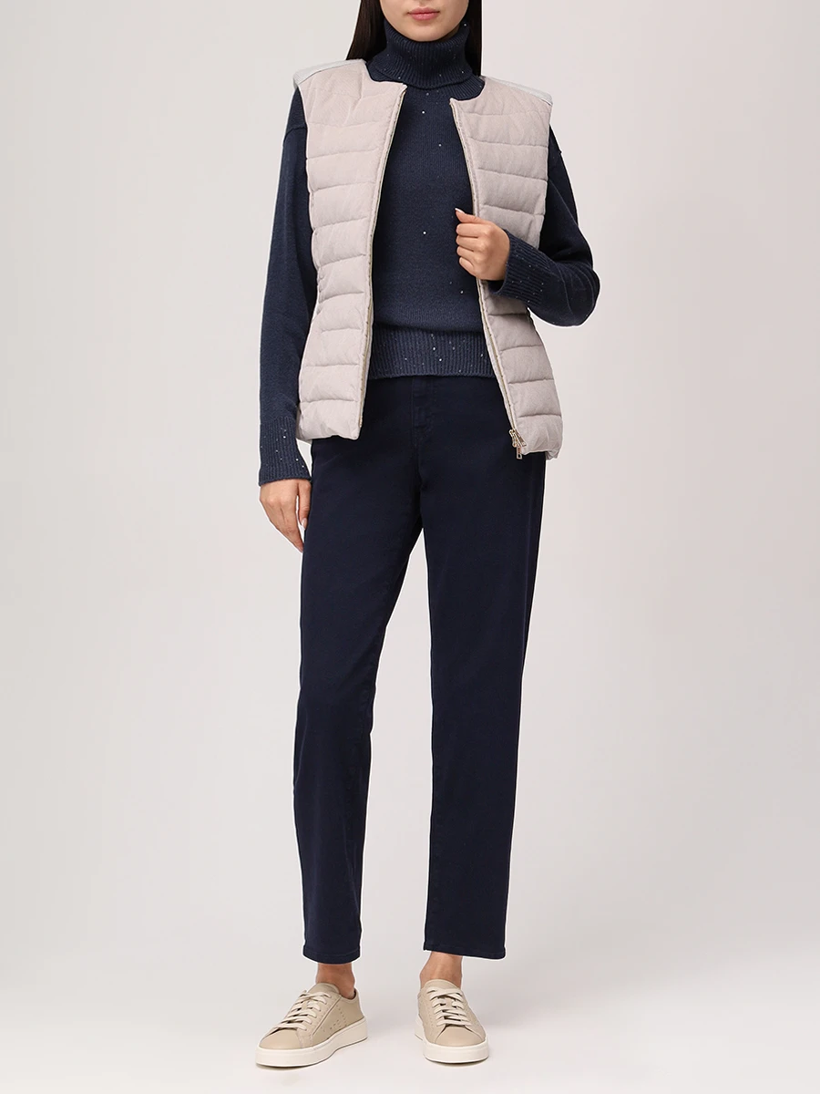 Джинсы хлопковые LORENA ANTONIAZZI A2565PA19E_4049 592 Темно- Синий  Фото 2