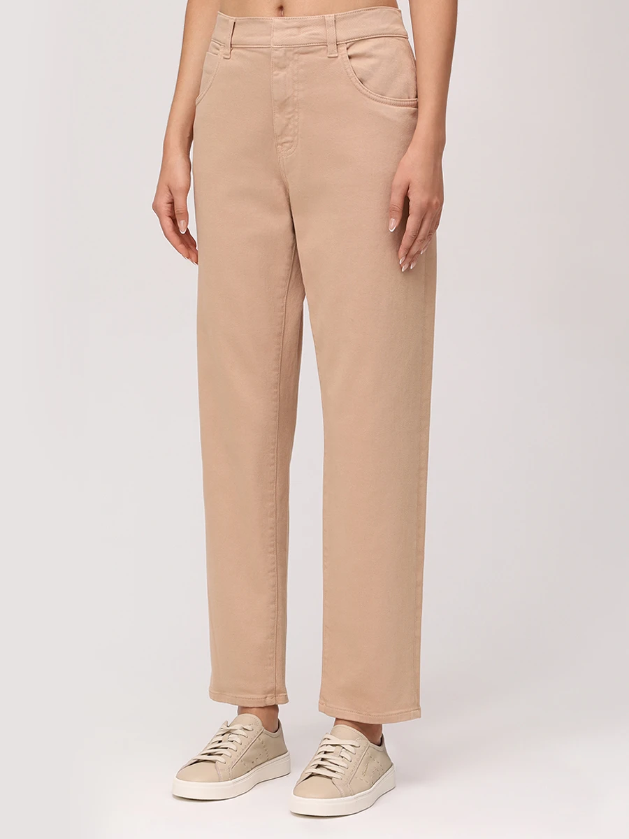 Джинсы хлопковые LORENA ANTONIAZZI A2565PA19E_4049 236 Бежевый  Фото 4