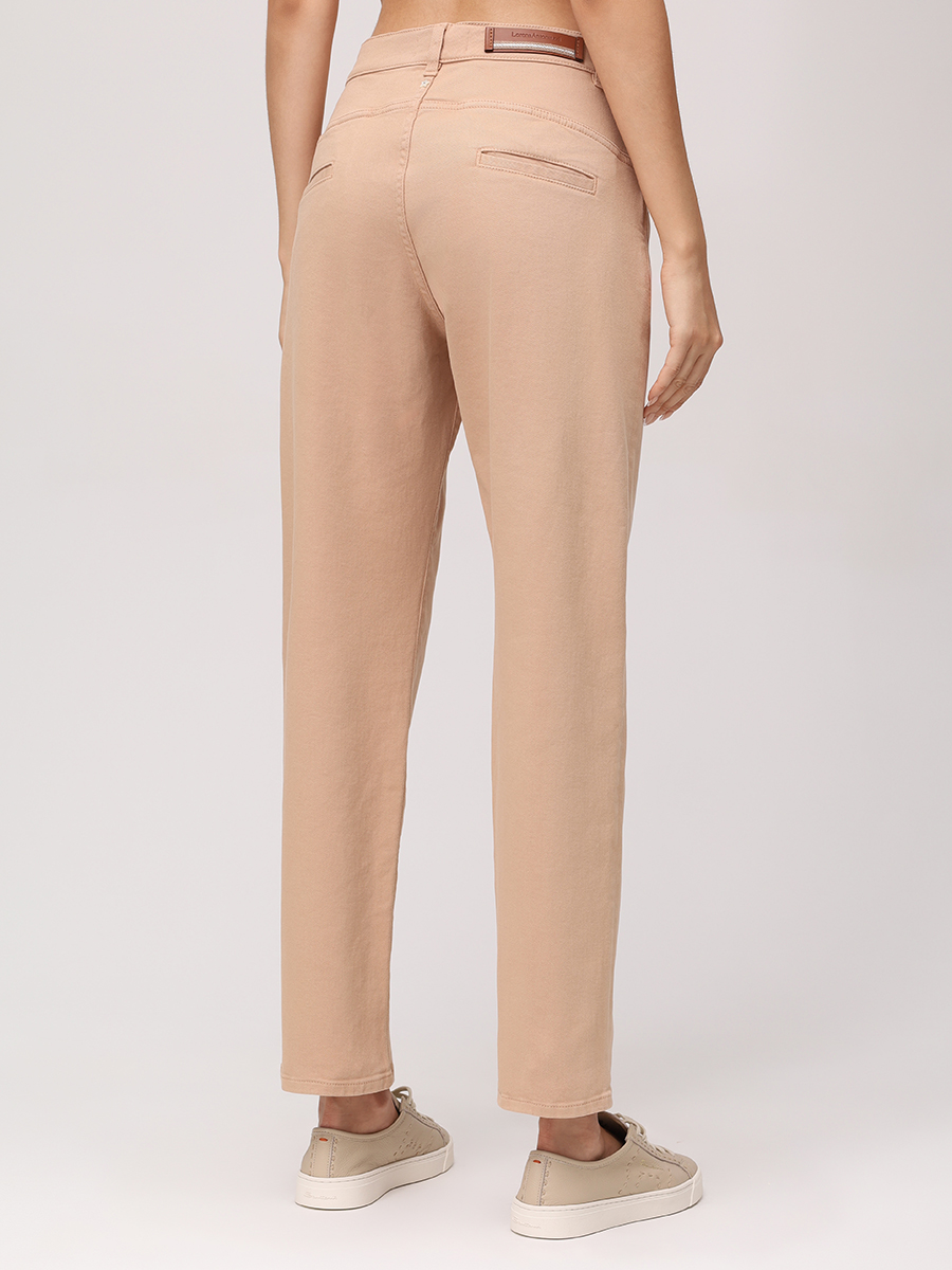 Джинсы хлопковые LORENA ANTONIAZZI A2565PA19E_4049 236 Бежевый  Фото 3