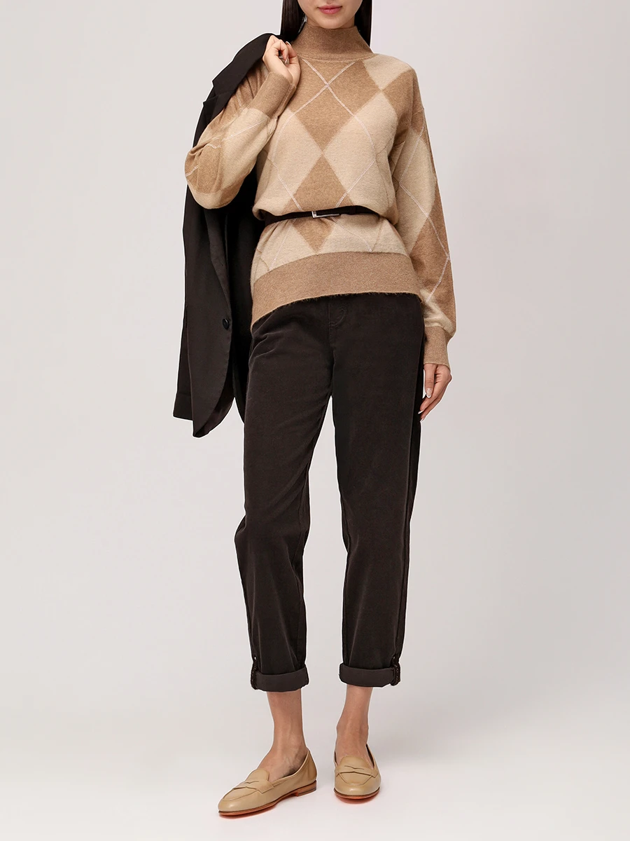 Джемпер шерстяной LORENA ANTONIAZZI A25144DM31A_3087 2440 Бежевый  Фото 2