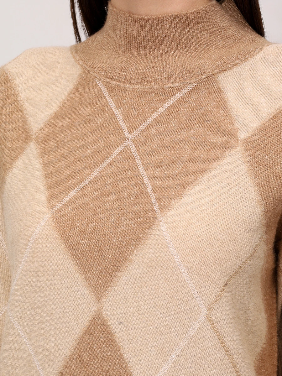 Джемпер шерстяной LORENA ANTONIAZZI A25144DM31A_3087 2440 Бежевый  Фото 5