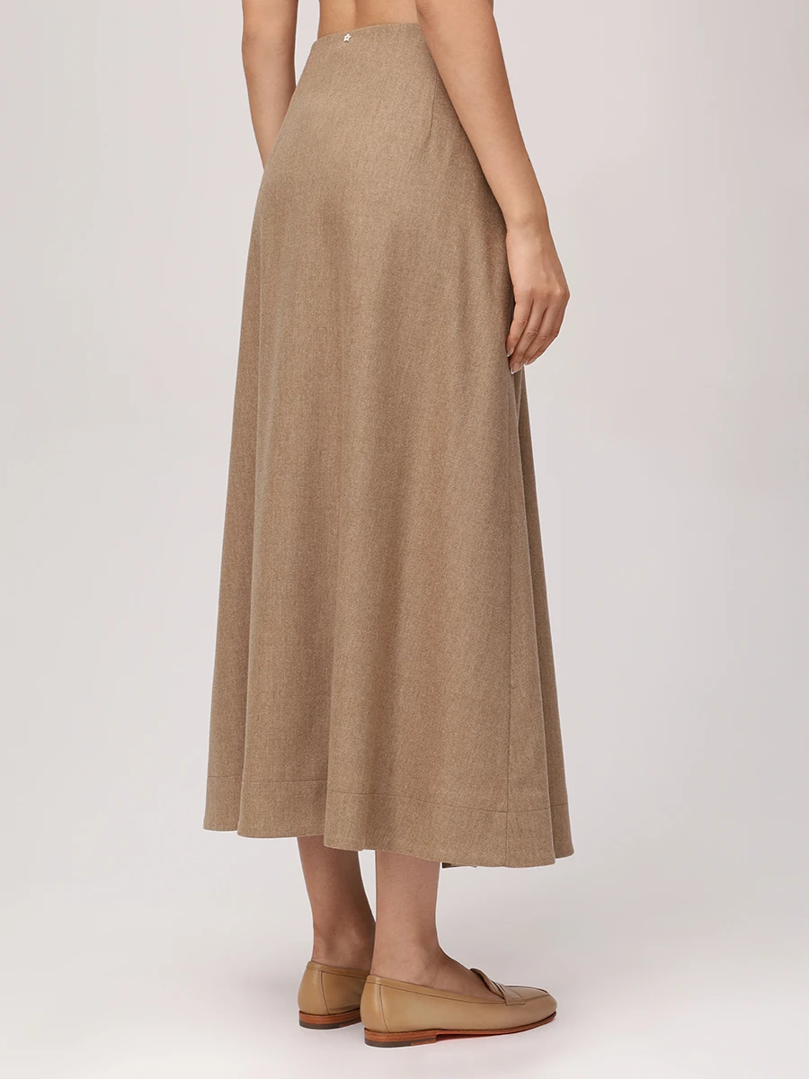 Юбка шерстяная LORENA ANTONIAZZI A2555GO33B_4010 236 Бежевый  Фото 3