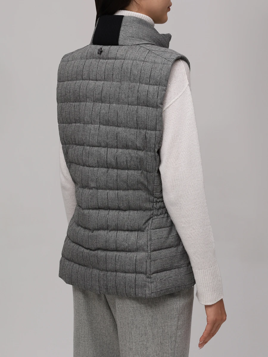 Жилет стеганый LORENA ANTONIAZZI A2536PI30A_5073 1040 Серый  Фото 3