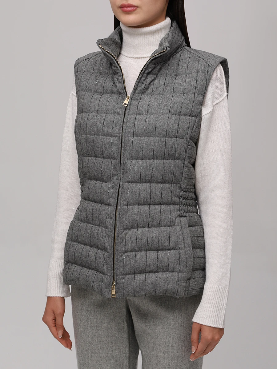 Жилет стеганый LORENA ANTONIAZZI A2536PI30A_5073 1040 Серый  Фото 4