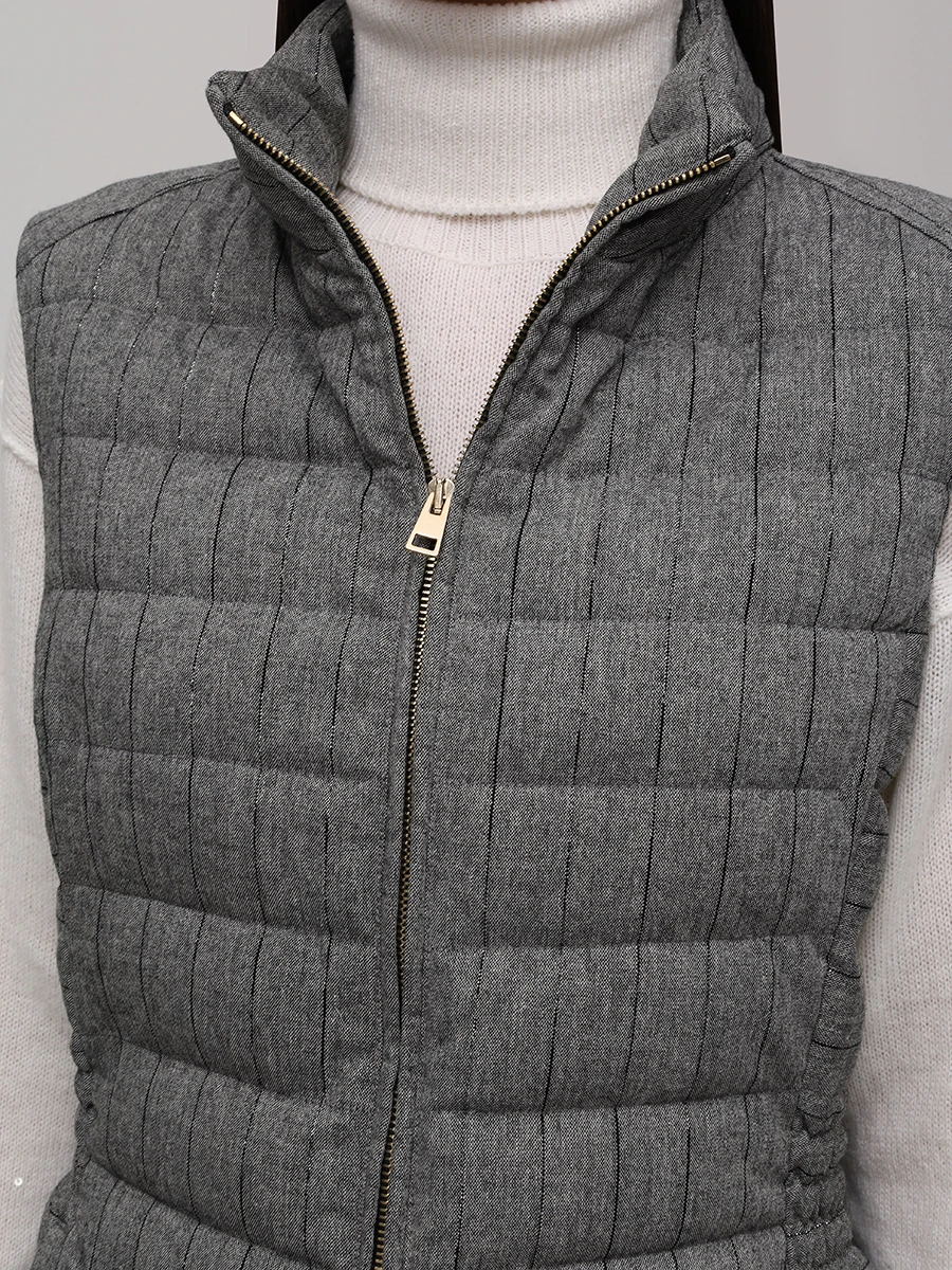 Жилет стеганый LORENA ANTONIAZZI A2536PI30A_5073 1040 Серый  Фото 5