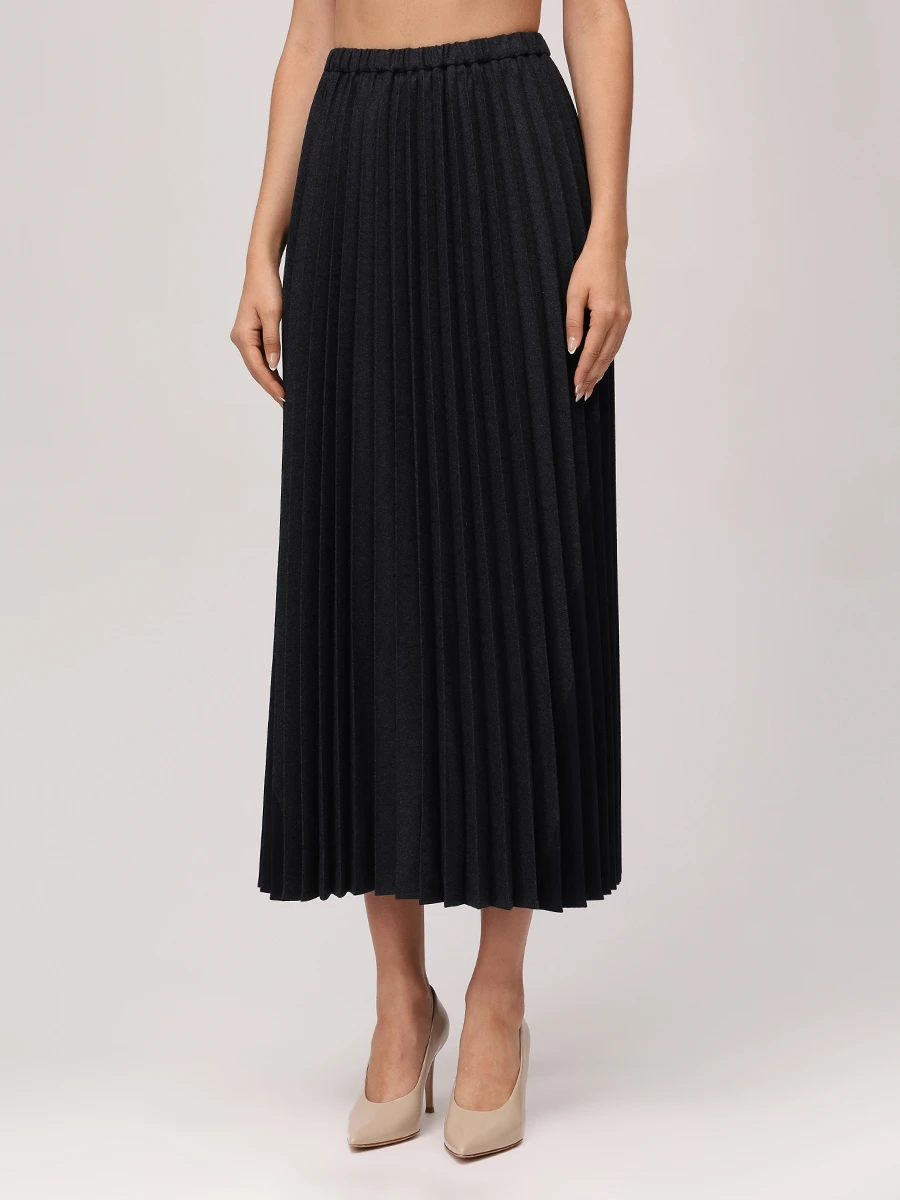 Юбка плиссированная LORENA ANTONIAZZI A2560GO23A_4656 1201 Темно- Серый  Фото 4