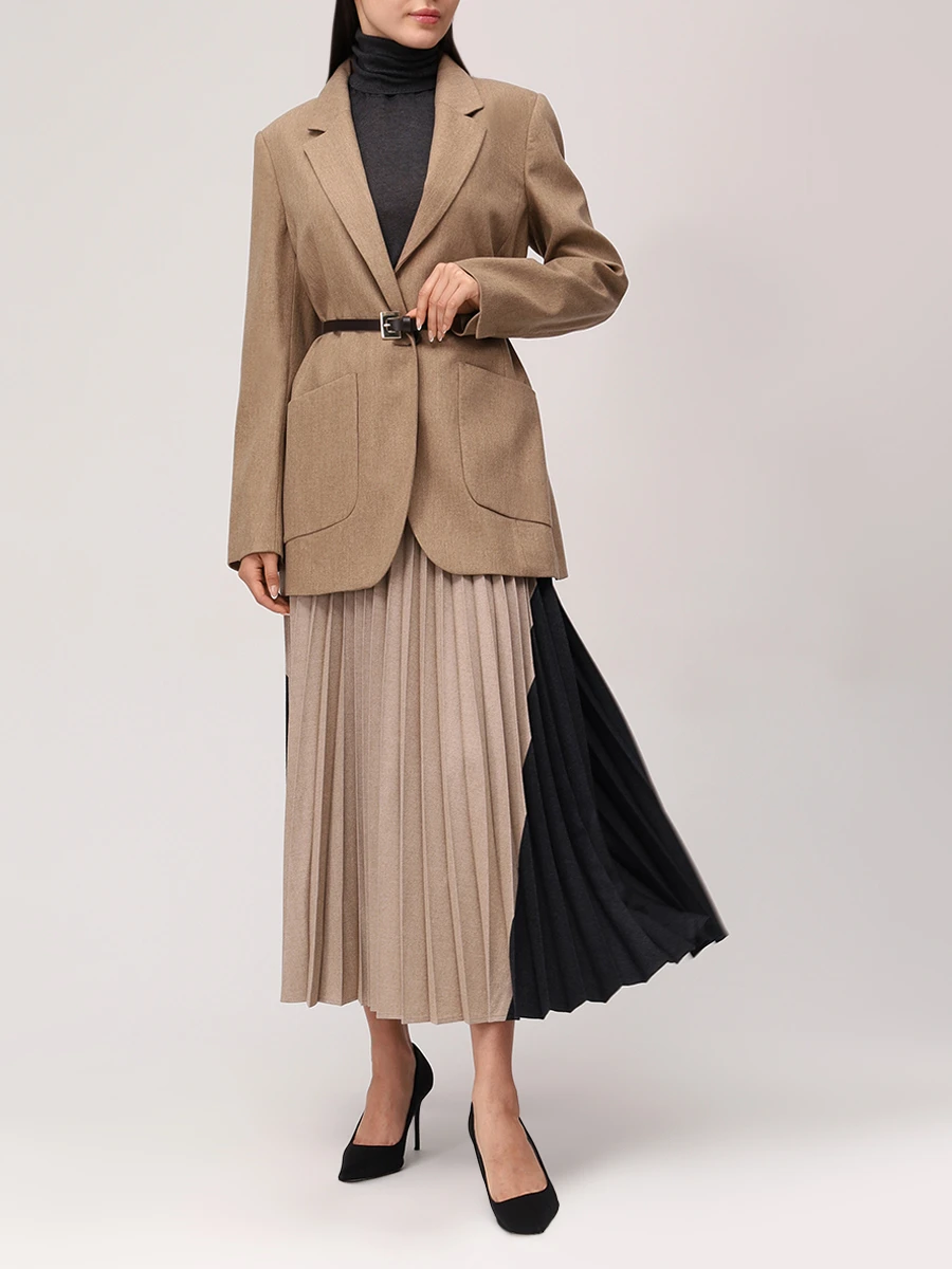 Юбка плиссированная LORENA ANTONIAZZI A2560GO23A_4656 1200 Бежевый  Фото 2