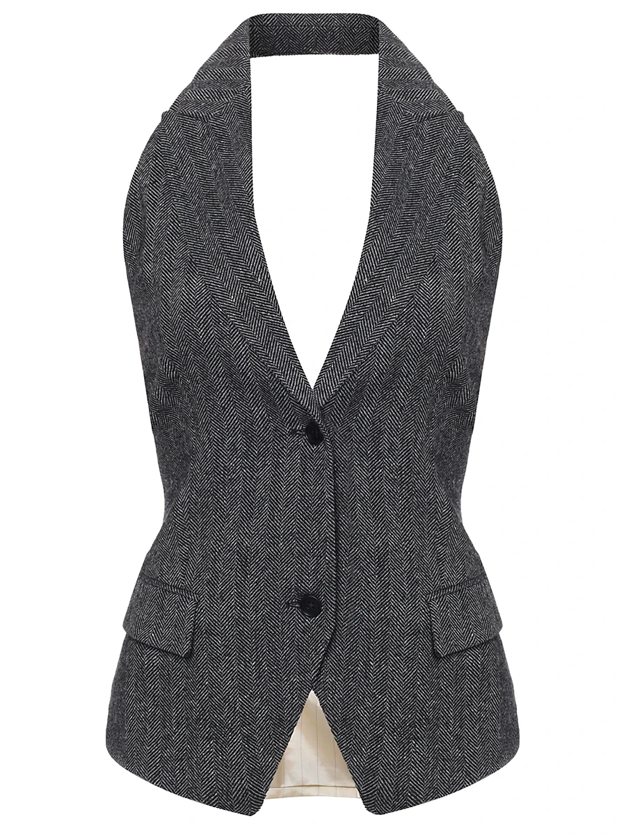 Жилет шерстяной LORENA ANTONIAZZI A2544GI07A_5044 1112 Серый 