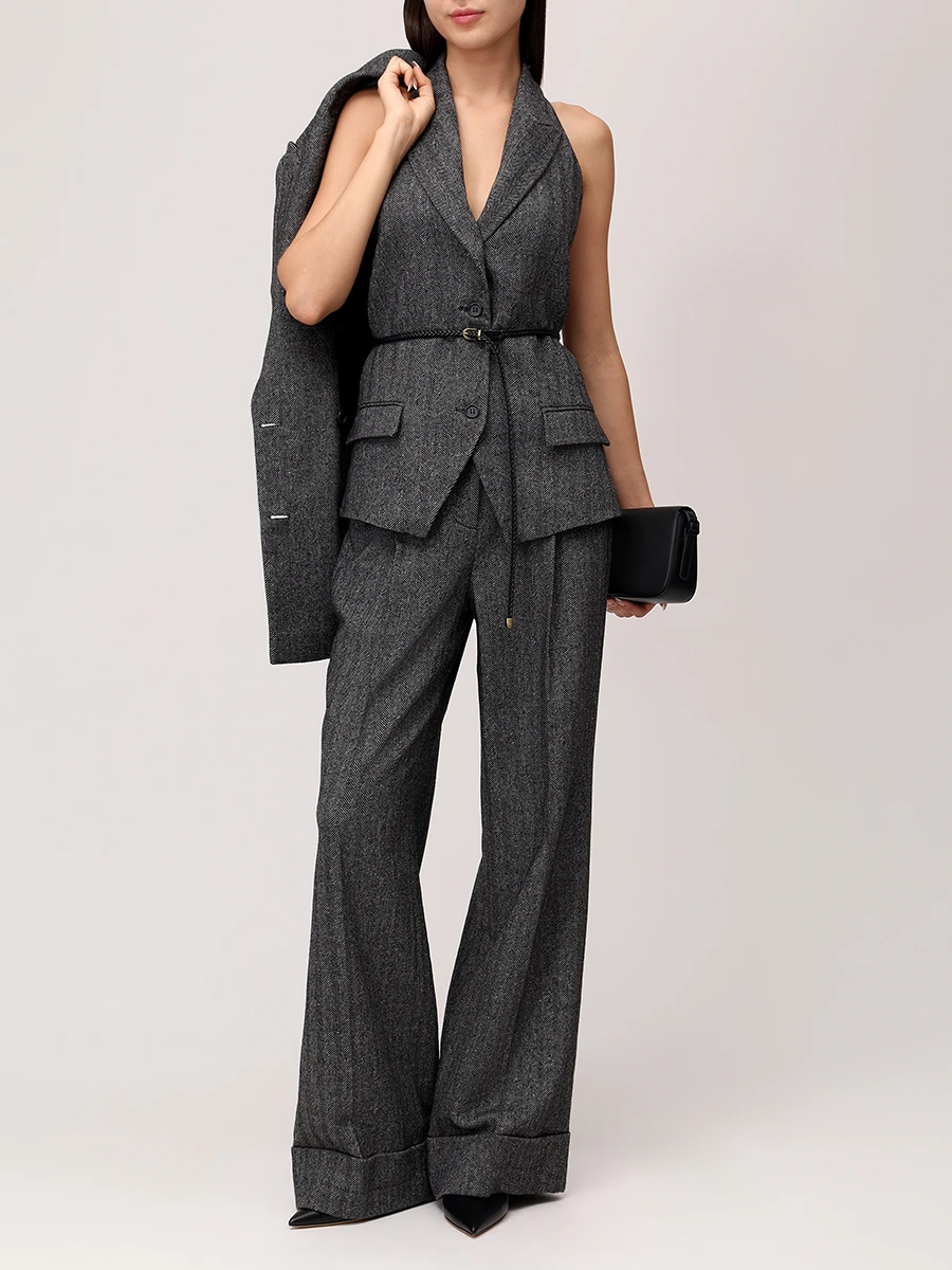 Жилет шерстяной LORENA ANTONIAZZI A2544GI07A_5044 1112 Серый  Фото 2