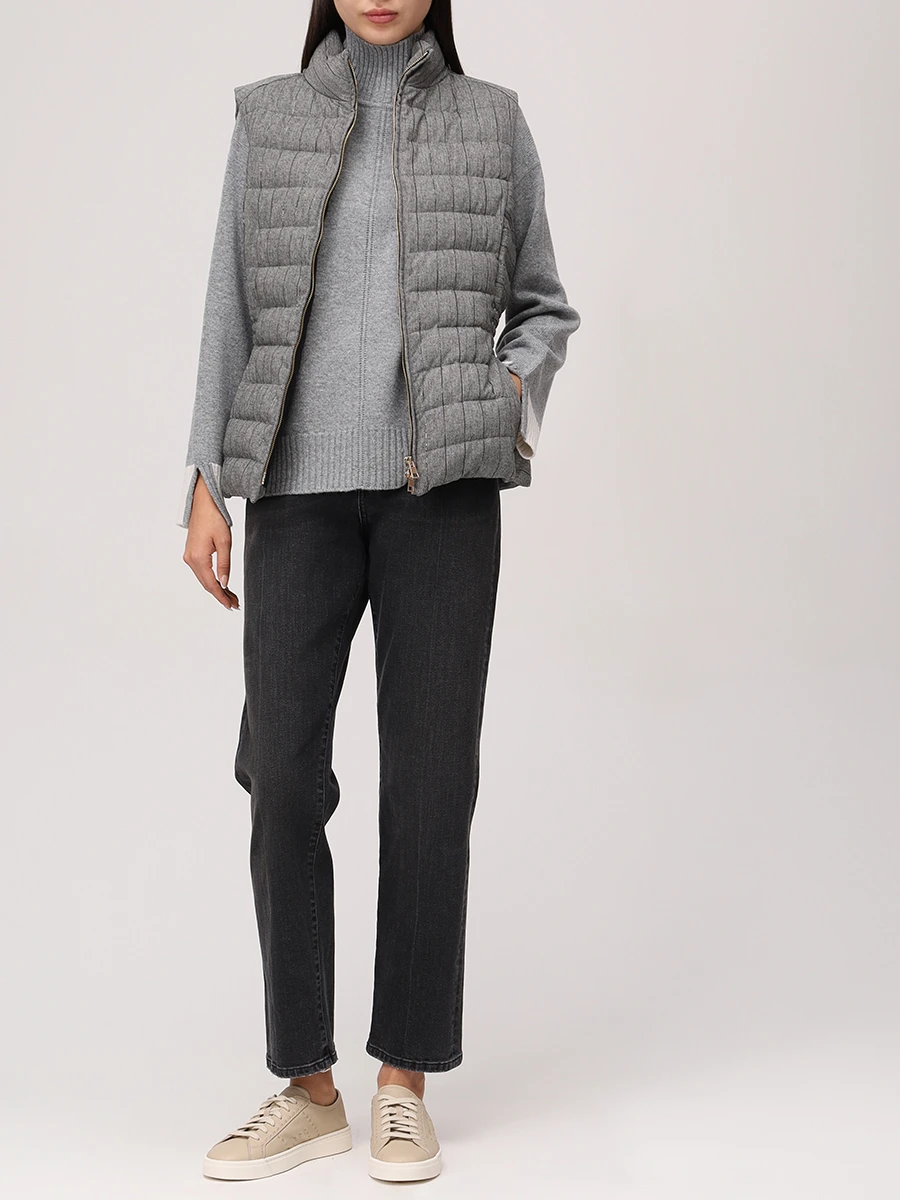 Свитер шерстяной LORENA ANTONIAZZI A25116DM12A_2472 2163 Серый  Фото 2