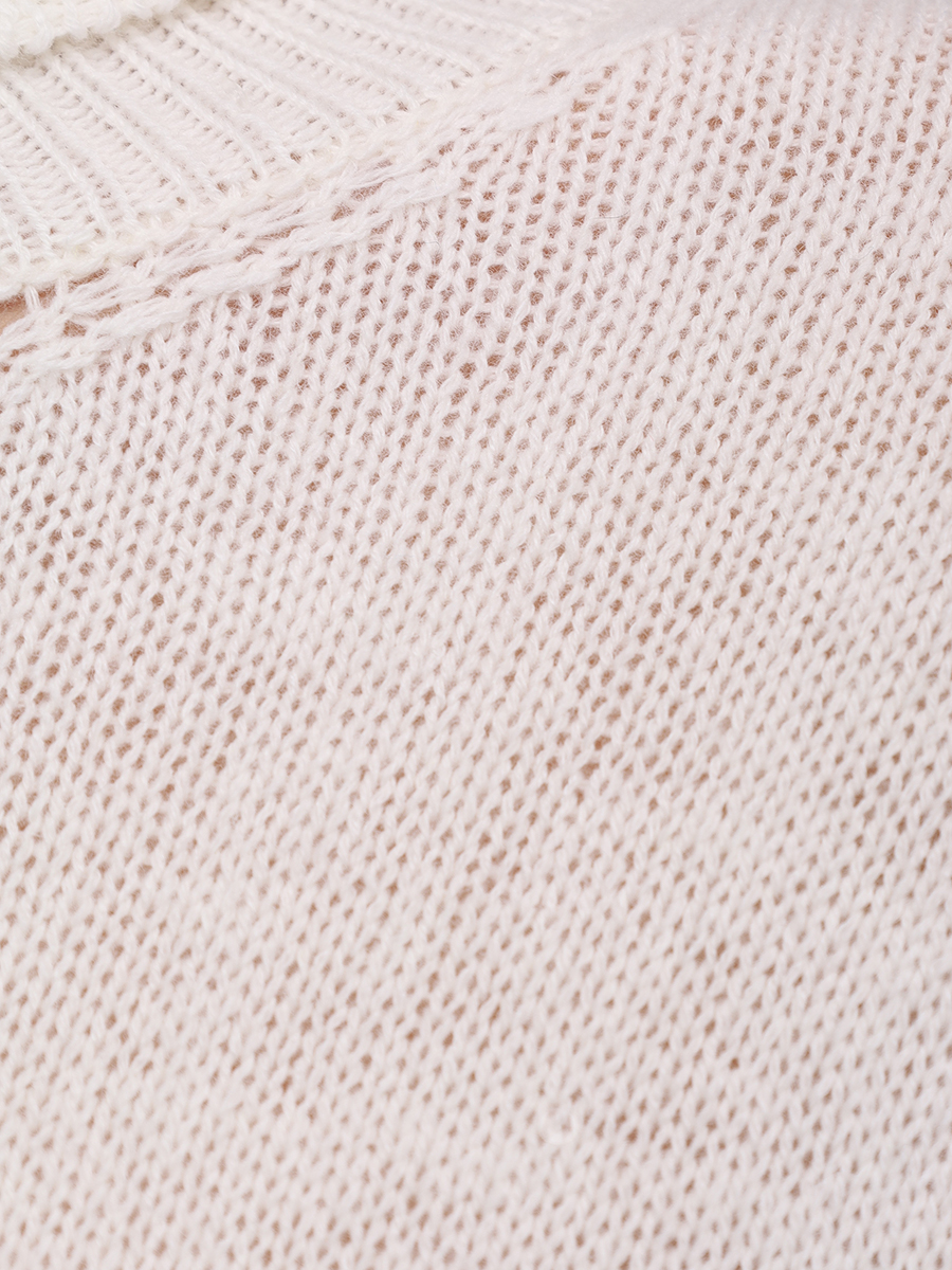 Свитер шерстяной LORENA ANTONIAZZI A25131DM17A_2989 101 Кремовый  Фото 5