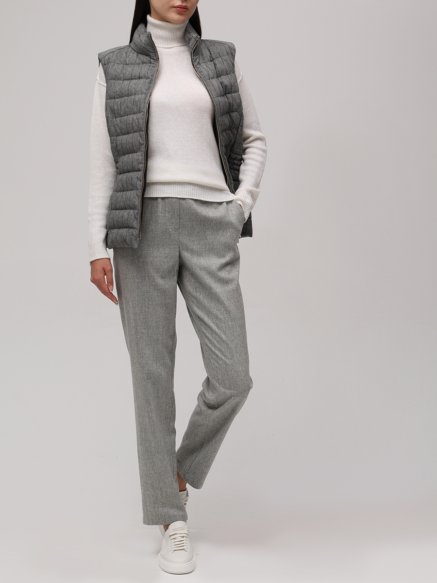 Свитер шерстяной LORENA ANTONIAZZI A25131DM17A_2989 101 Кремовый  Фото 2