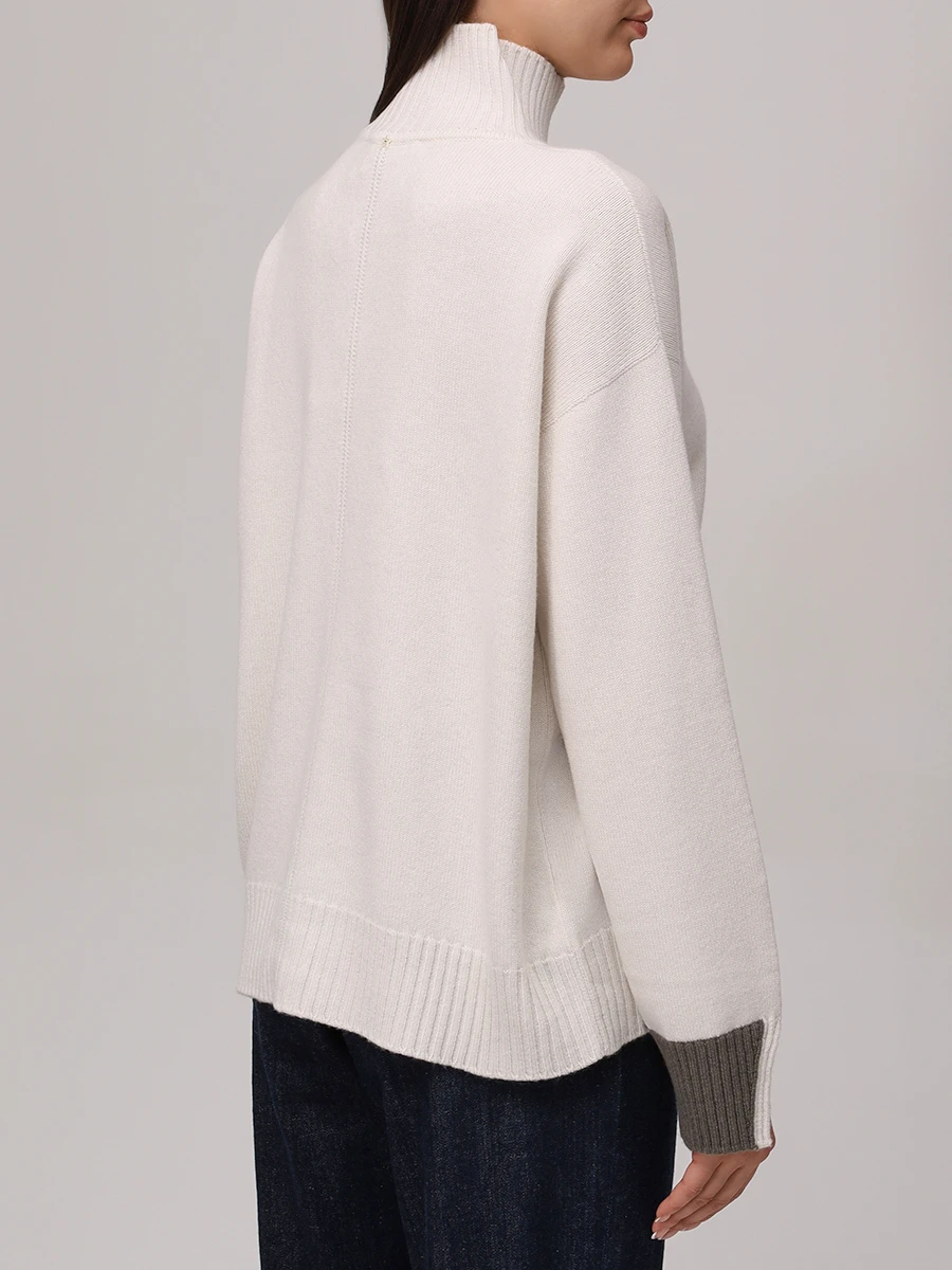 Свитер шерстяной LORENA ANTONIAZZI A25116DM12A_2472 2161 Белый  Фото 3